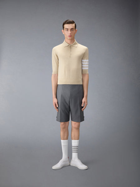 FINE MERINO WOOL 4-BAR POLO ベージュ