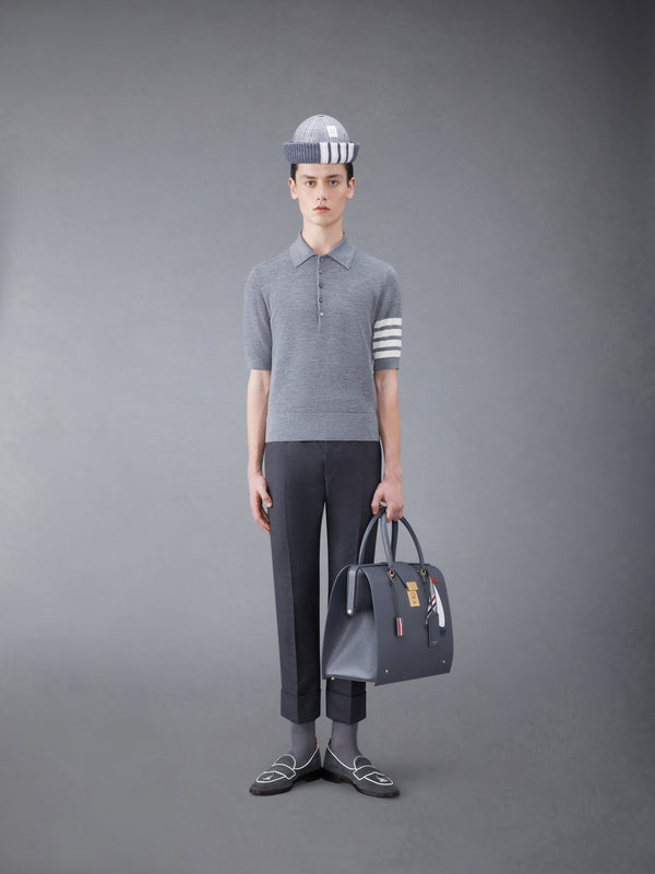 Fine Merino Waffle 4-Bar Short Sleeve Polo - image 3