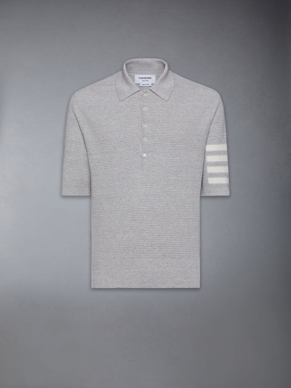 LINEN COTTON 4-BAR RELAXED FIT POLO - featured image