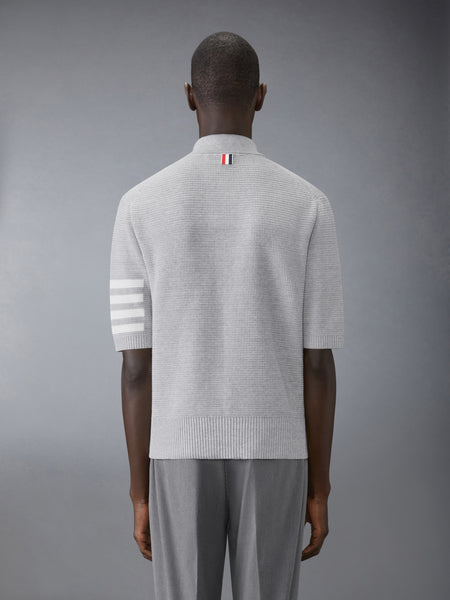 LINEN COTTON 4-BAR RELAXED FIT POLO LT GREY