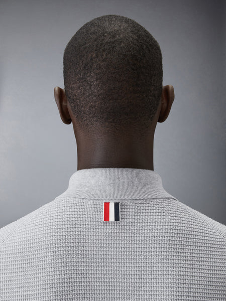 LINEN COTTON 4-BAR RELAXED FIT POLO LT GREY