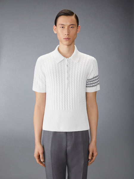 CASHMERE 4-BAR POLO WHITE