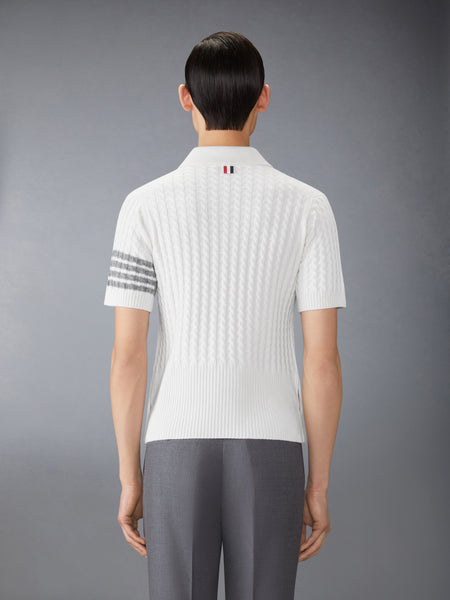 CASHMERE 4-BAR POLO WHITE