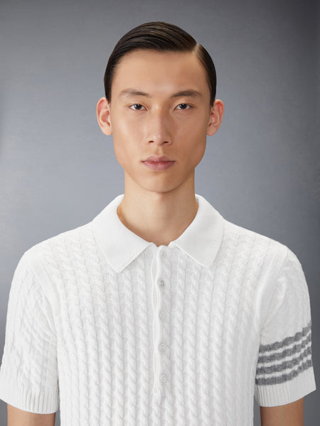 CASHMERE 4-BAR POLO WHITE