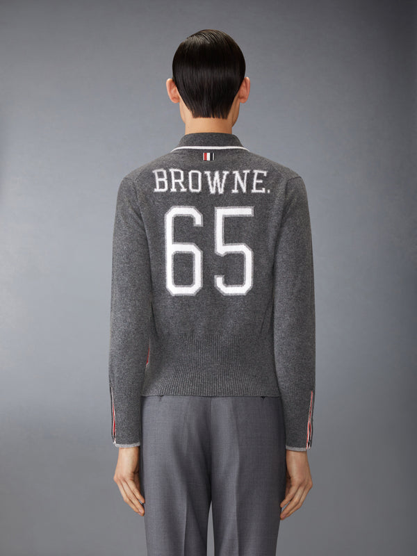 BROWNE 65 ジャージー インターシャ カシミヤ 長袖ポロシャツ - image 2