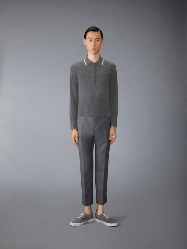 BROWNE 65 ジャージー インターシャ カシミヤ 長袖ポロシャツ - image 3
