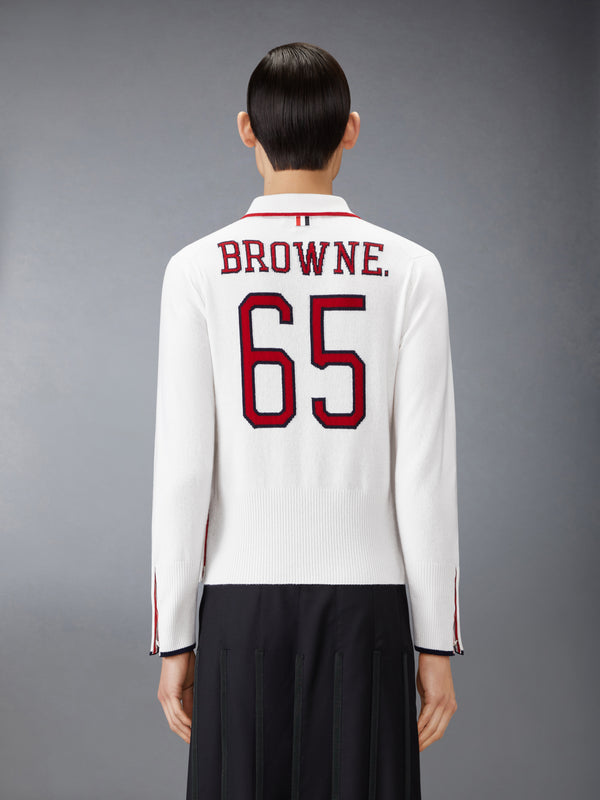 BROWNE 65 JERSEY INTARSIA CASHMERE LONG SLEEVE POLO - image 2