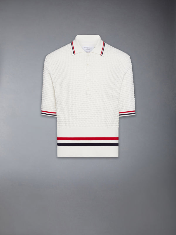 FLOAT RIPPLE STITCH RWB STRIPE POLO - featured image