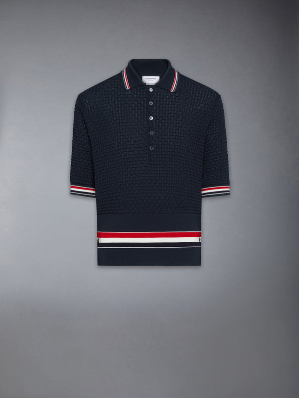 FLOAT RIPPLE STITCH RWB STRIPE POLO - featured image