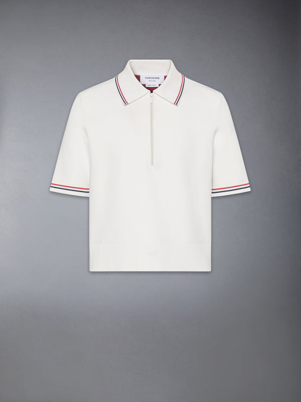BROWNE 65 INTARSIA ZIP POLO - featured image