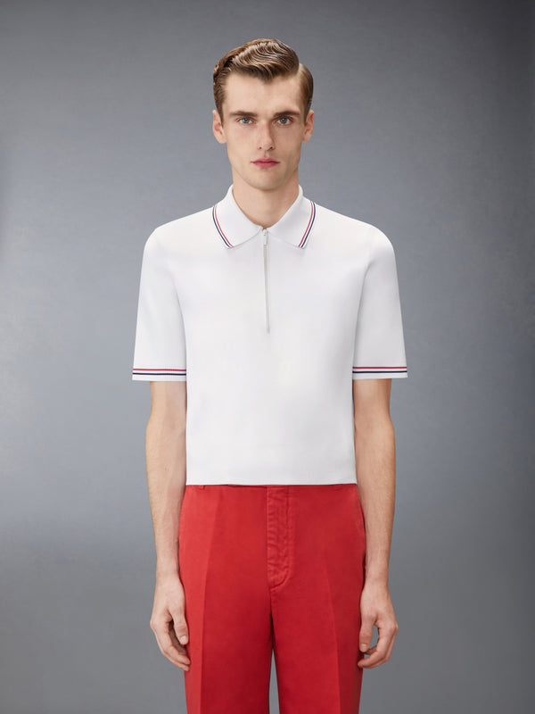 BROWNE 65 INTARSIA ZIP POLO - image 1