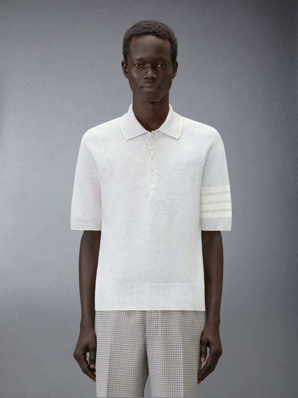 LINEN COTTON 4-BAR RELAXED FIT POLO - image 1