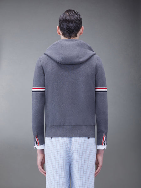 MILANO STITCH RWB ARMBAND HOODIE MED GREY