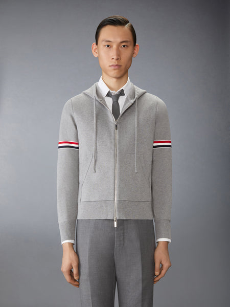 MILANO STITCH RWB ARMBAND HOODIE LT GREY