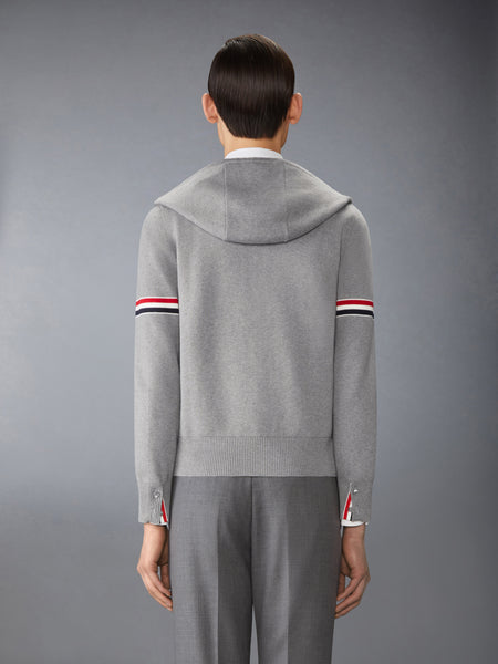 MILANO STITCH RWB ARMBAND HOODIE LT GREY