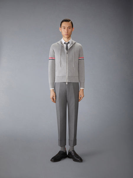 MILANO STITCH RWB ARMBAND HOODIE LT GREY
