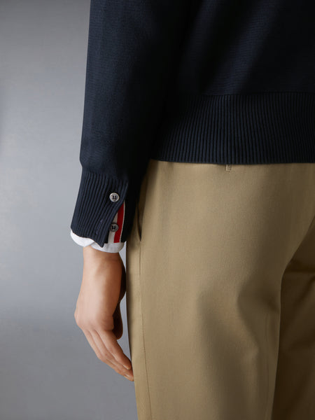 MILANO STITCH RWB ARMBAND HOODIE NAVY