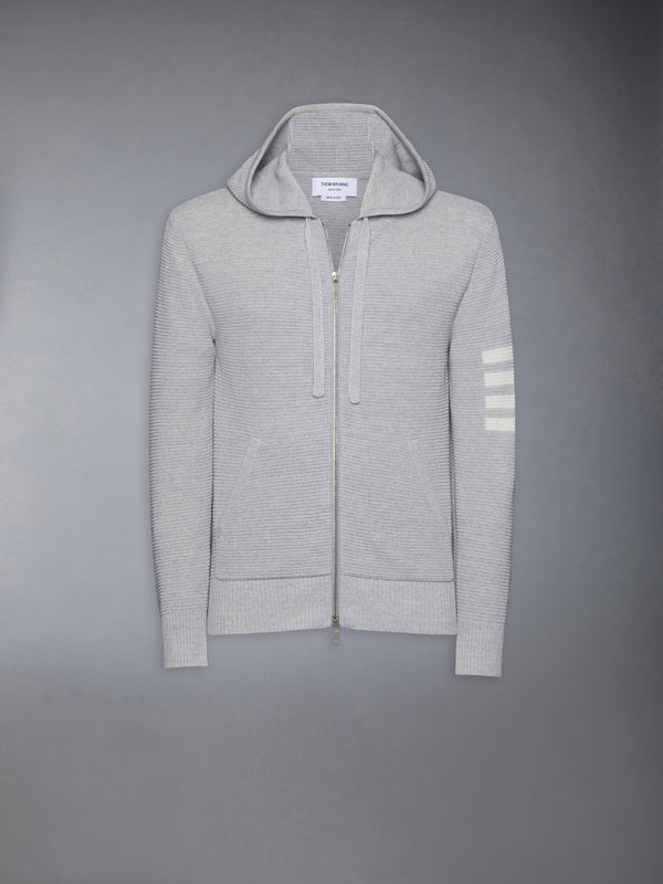 LINEN COTTON 4-BAR RELAXED FIT HOODIE - featured image