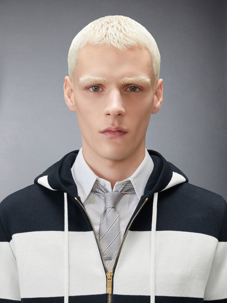 HECTOR 4-BAR RUGBY ZIP UP HOODIE NAVY