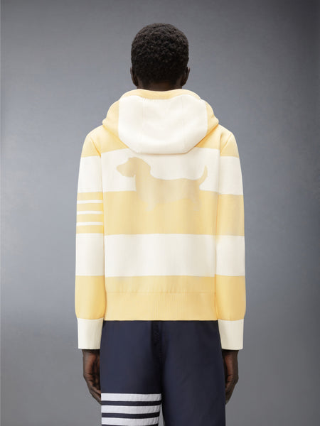 HECTOR 4-BAR RUGBY ZIP UP HOODIE LIGHT YELLOW