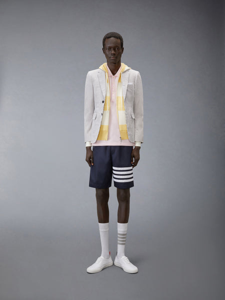 HECTOR 4-BAR RUGBY ZIP UP HOODIE LIGHT YELLOW