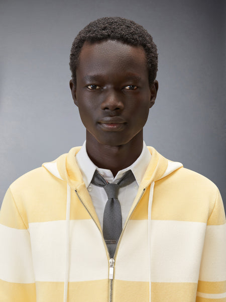 HECTOR 4-BAR RUGBY ZIP UP HOODIE LIGHT YELLOW