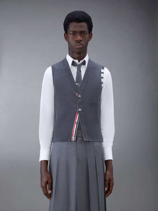 CLASSIC CASHMERE 4-BAR V-NECK CARDIGAN VEST - featured image
