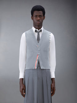 CLASSIC CASHMERE 4-BAR V-NECK CARDIGAN VEST