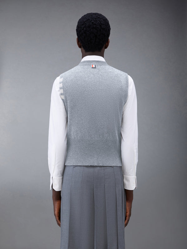CLASSIC CASHMERE 4-BAR V-NECK CARDIGAN VEST - image 2