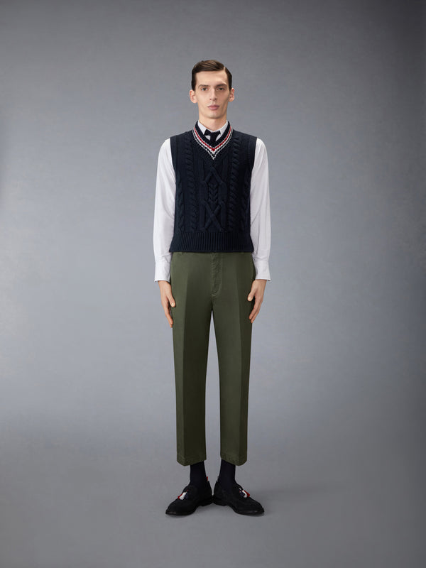ARAN CABLE STITCH MERINO WOOL VEST - image 3