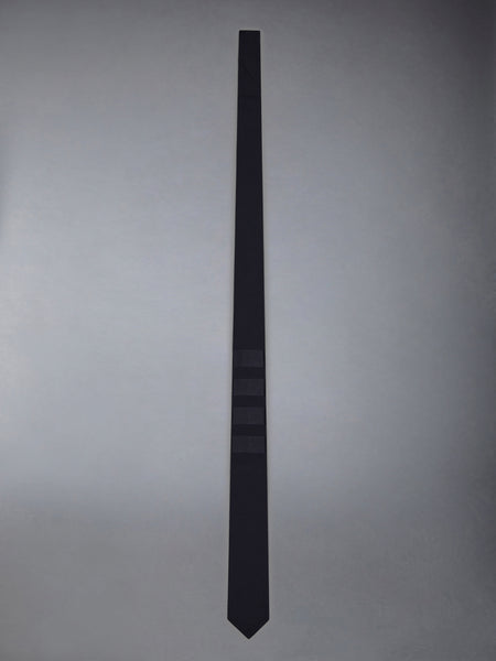 PLAIN WEAVE 4-BAR CLASSIC TIE DARK BLUE