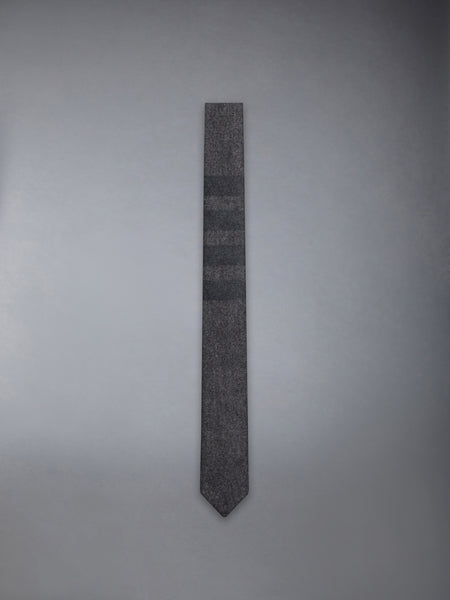 FLANNEL 4-BAR TIE MED GREY
