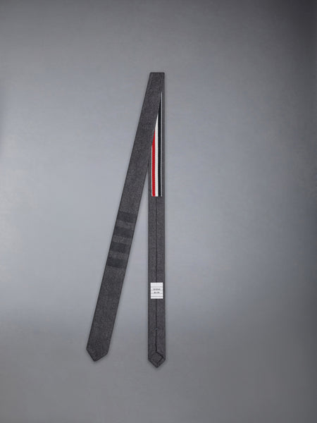 FLANNEL 4-BAR TIE MED GREY