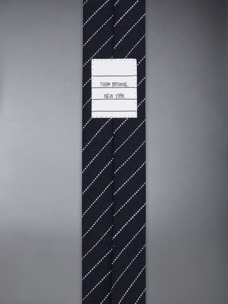 PINSTRIPE HIGH TWIST WOOL CLASSIC TIE NAVY