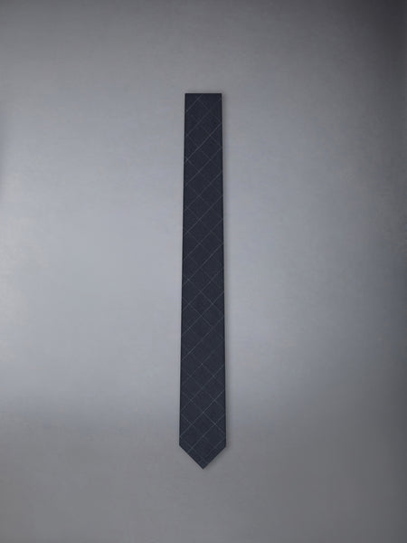 WINDOWPANE CHECK TIE NAVY