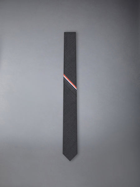 SUPER 120'S TWILL RWB SELVEDGE TIE DARK GREY