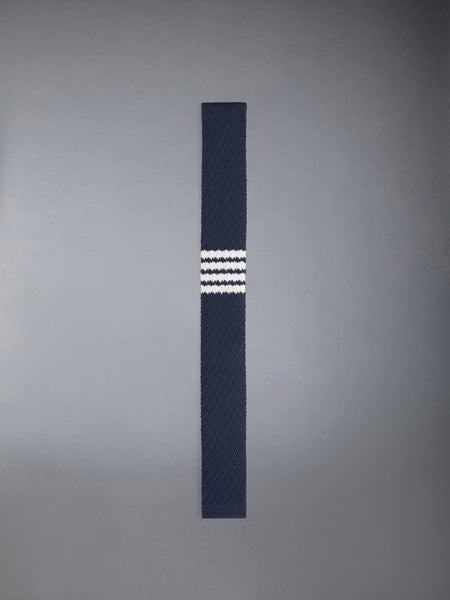 SILK 4-BAR KNIT TIE NAVY