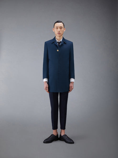 MACKINTOSH BAL COLLAR OVERCOAT NAVY