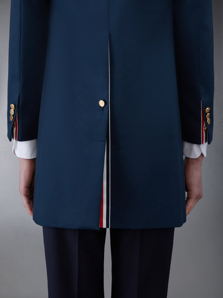 MACKINTOSH BAL COLLAR OVERCOAT NAVY
