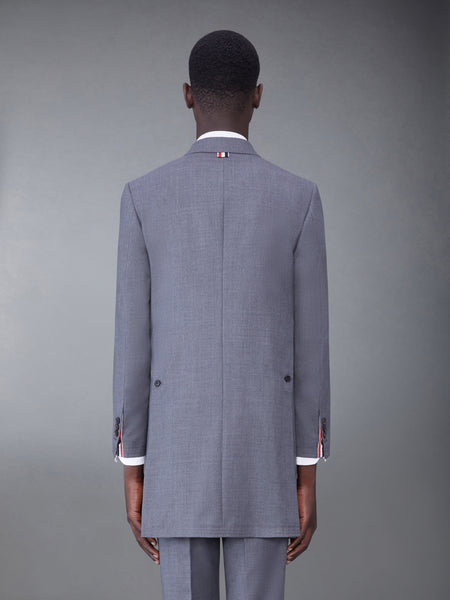 TWILL WOOL CLASSIC CHESTERFIELD OVERCOAT MED GREY