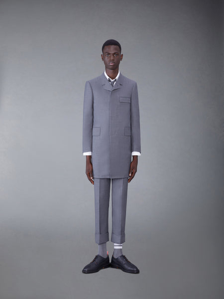 TWILL WOOL CLASSIC CHESTERFIELD OVERCOAT MED GREY