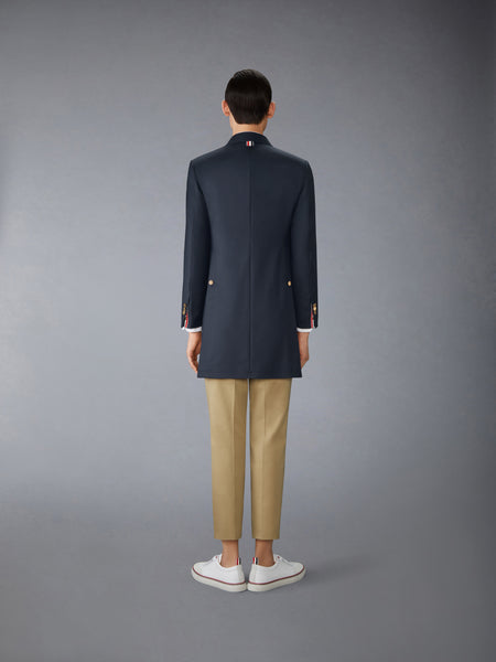 TWILL WOOL CLASSIC CHESTERFIELD OVERCOAT NAVY