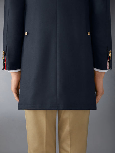 TWILL WOOL CLASSIC CHESTERFIELD OVERCOAT NAVY