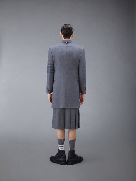 FLANNEL 4-BAR CLASSIC CHESTERFIELD OVERCOAT MED GREY