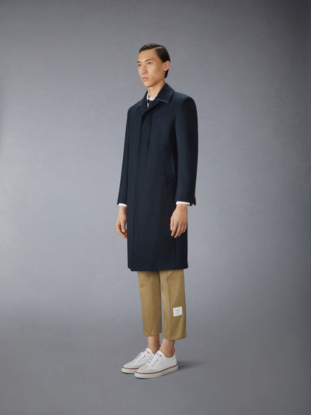 MELTON CLASSIC BAL COLLAR OVERCOAT NAVY