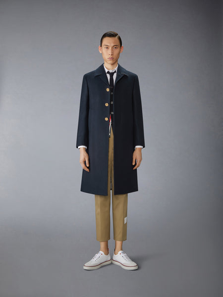 MELTON CLASSIC BAL COLLAR OVERCOAT NAVY