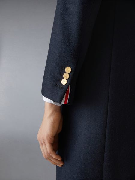 MELTON CLASSIC BAL COLLAR OVERCOAT NAVY