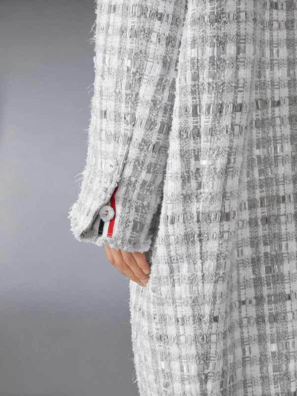 GINGHAM RIBBON TWEED COCOON COAT - image 6