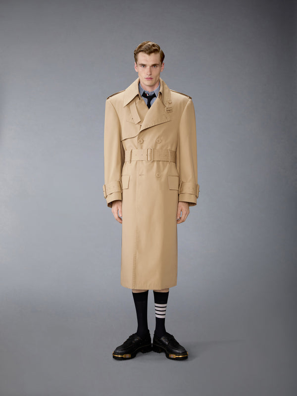 OVERSIZED COTTON SUITING TRENCH COAT - image 1