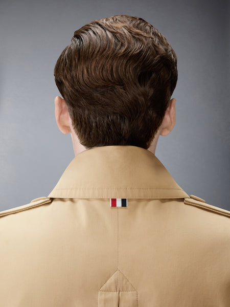 OVERSIZED COTTON SUITING TRENCH COAT KHAKI